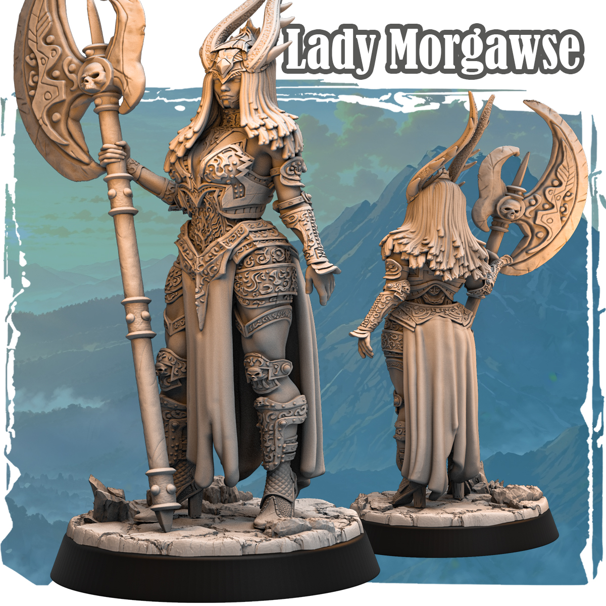 Lady Morgawse 32mm - Human Fighter